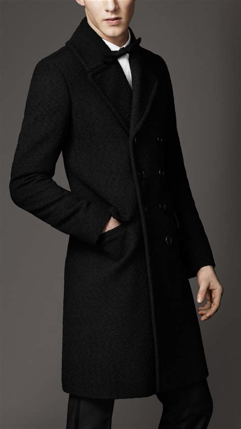 black mac coat mens burberry|long overcoat men's Burberry.